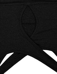 Kimmery - Camiseta de manga larga para mujer, cuello redondo, espalda cruzada, absorbe la humedad