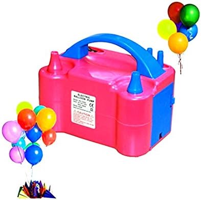 DGBC Electric Air Balloon Pump, Portable Dual Nozzle Inflator/Blower for Party Decoration - 110V 600W Rose Red