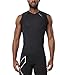 2XU Men's Compression Sleeveless Top, Black/Black, Large