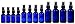 All4you Cobalt Blue Boston Round Bottles with Sprayers Pack of 12 - 1 Oz. 2 Oz. 4 Oz. - 4 of Each + A Free Gift