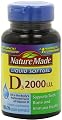 Nature Made, Vitamin D3 2,000 I.U. Liquid Softgels, 250-Count (Pack of 2)
