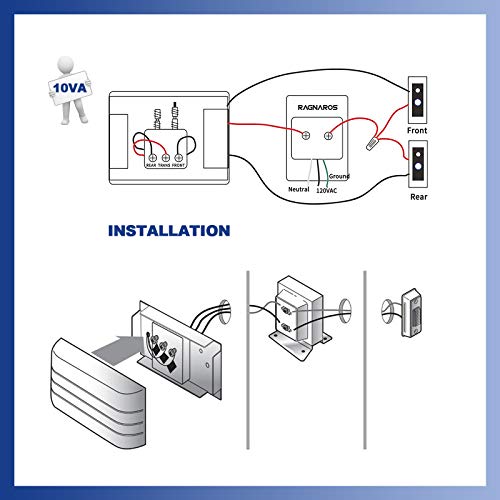 Cenipar Doorbell Transformer 16V 10VA Compatible with Ring Doorbell