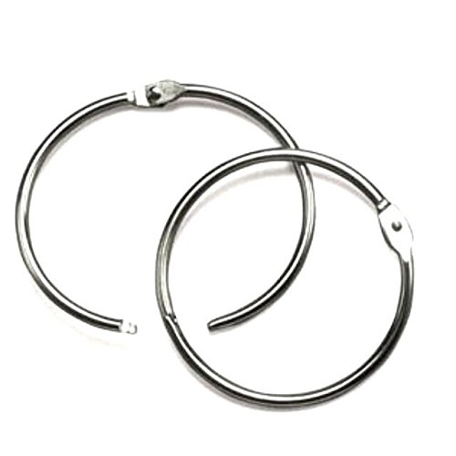 Hygloss Book Rings (12 Pack), Silver, 1 1/2-Inch
