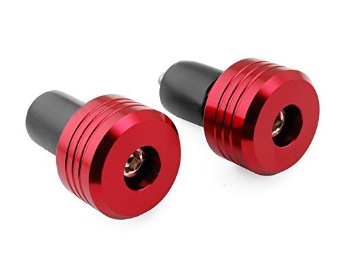 Paire Universel CNC Embouts de Guidon Poign/ée 7//8 Moto VTT End Bar Rouge