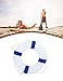 Beautihome Jatzde Lifebuoy 52cm/20.5inch Diameter Swim Foam Ring Buoy Children Swimming Pool Safety Life Preserver with Perimeter Rope, Blue