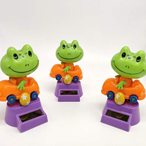 image for Flameer Solar Powered Bobbing Frog Animal Figure - Fun Solar Science T