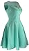 Sylvestidoso Women's A-Line Sleeveless Pleated Little Light Green Cocktail Party Dress (XL, Light Green)