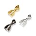 Linsoir Beads Metal Pinch Clip Bail Bead Pendant Connector Jewelry Findings Rhodium Plated 7X20mm Pack of 50