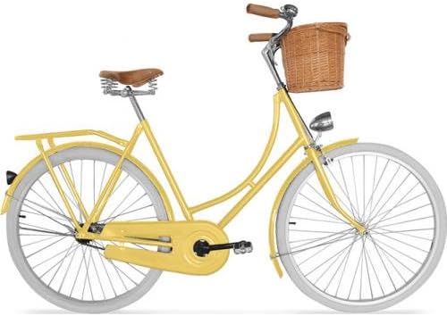 yellow basket bike
