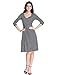 Sue&Joe Women's 3/4 Sleeve Dress Wrap V Neck Ruched Pleated Polka Dot Summer Dress, Black, 14-16