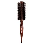 ALLMILL Natural Boar Bristle Round Comb Hair Brush with Ergonomic Natural Wood Handle,2.2 Inch,Styling Essentials for Hair Drying, Styling, Curling