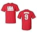 Jacted Up Tees Retro USA Men’s Basketball Jordan # 9 Front & Back Men's T-Shirt SHIPS FROM OHIO USA