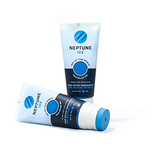 Neptune Ice Pain Relief Gel | Lidocaine, Menthol, Camphor, Dimethicone + Arnica, Boswellia, MSM, Aloe | 3 Ounce Tube | 2 Pack