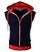 H2H Mens Soft Cotton Blend Active Fashion Sleeveless Hoodie Zip-up Vest NAVY US M/Asia L (JNSK31)