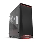 Phanteks PH-EC416PSTG_BR Eclipse P400S Silent Edition with Tempered Glass, Black/Red Cases