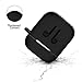 NYKKOLA AirPods Case, 3 in 1 AirPods Accessories Set Protective Silicone Cover and Skin Compatible Apple AirPods Charging Case with Keychain/Anti-Loss Strap (Black)