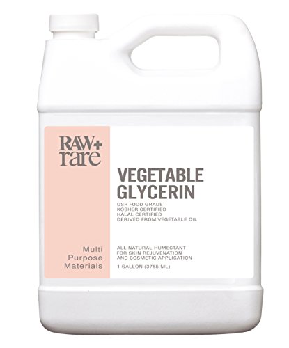 Glycerin Vegetable Gallon, Kosher Halal Pharmaceutical USP Grade, Soap Base Oil, Natural Solution and Humectant for Cosmetics, Art Crafts by Raw Plus Rare