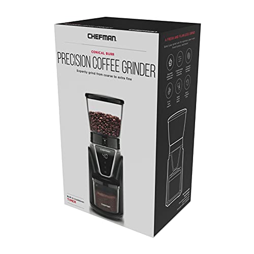 Chefman Conical Burr Coffee Grinder, Create The Boldest & Most