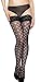 Simplicity Women's Thigh High Thick Fishnet Stockings w/Lace Patterns