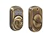 Schlage BE365 V PLY 609 Plymouth Keypad Deadbolt, Electronic Keyless Entry Lock, Antique Brass