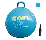 SUESPORT Hopper Ball Kit,Pump Included, 22in/55cm, Blue, Hop Ball, Kangaroo Bouncer, Hoppity Hop, Sit and Bounce, Jumping Ball, 2-Size by 3-Colors Available