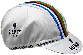 Bianchi Milano Neon Cycling Cap - White Multistripe