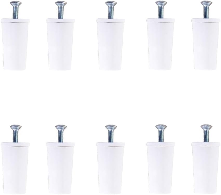 bricoleva.it Kit of 10 Shutter Stoppers – Bumper for Roller Shutters Made in Italy – Stops for Roller Blinds and Roller Blinds – Anti-Theft Shutters – Including Screw (White – 40 mm)