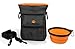 Sweetie Dog Treat Pouch with Poop Bag Dispenser Holder & Collapsible Food Water Bowl Puppy Training Travel Doggie Walking - Adjustable Belt