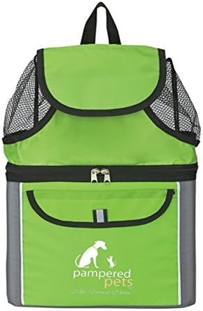Pampered Pets "Who Rescued Whom" All-in-1 Beach Backpack, Lime Green