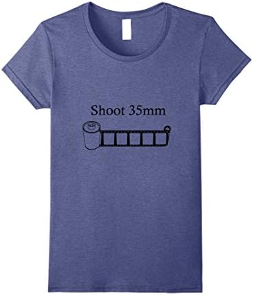 Womens Shoot 35mm Fim T-shirt Small Heather Blue
