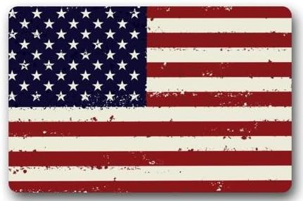 American Flag USA Flag USA Flag Door Mats Cover Non-Slip Machine Washable Outdoor Indoor Bathroom Kitchen Decor Rug Mat Welcome Doormat