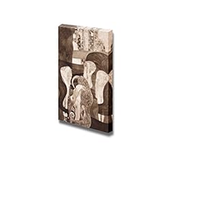 Jurisprudence by Gustav Klimt - Canvas Print Wall Art Famous Oil Painting Reproduction - 18" x 12"