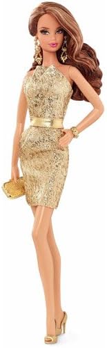 Barbie Look Doll Gold Dress, Color: Multicolor