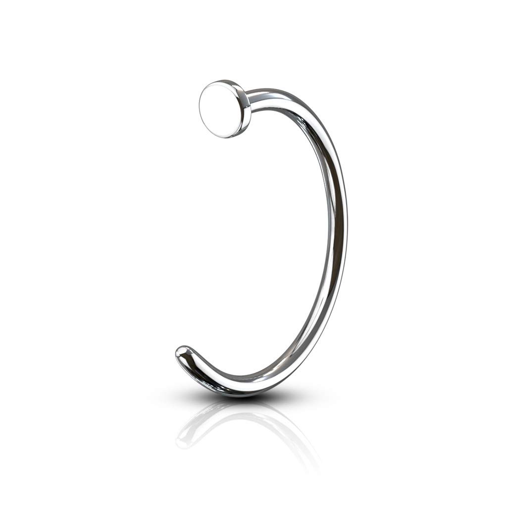 PiercedOff 316L Surgical Steel Nose Hoop - Thickness 18GA (1mm) / Diameter 8mm — image 1