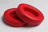 Memory Foam Replacement Earpads ear pad Ear Cushions For Beats Studio 2.0 B0500 / B0501 & Studio 3.0 Wired/Wireless Bluetooth Headset Over-Ear Headphones,1 Pair,Protein Leather By ADM-LC (Red)