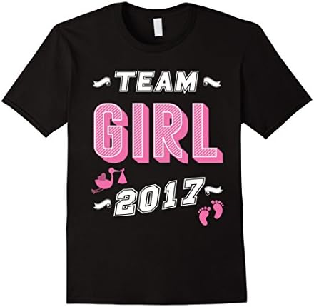Mens Team Girl Baby Shower Gender Reveal Party Cute Pink Gift Large Black