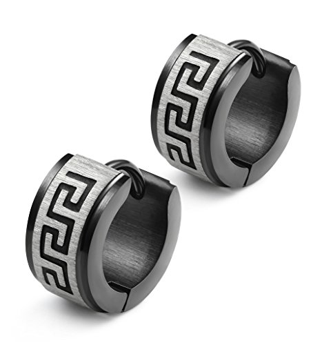 Jstyle jewelry stainless steel hoop earrings for men wo…