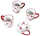 Euro Ceramica Winterfest Collection 4 Piece Mug Set