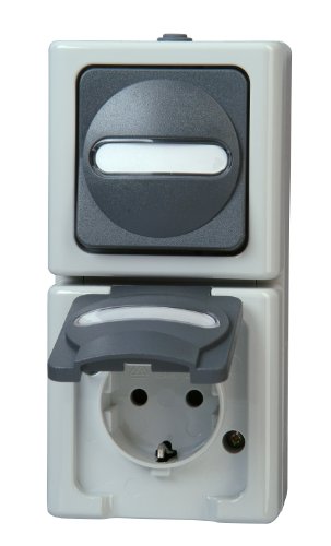 Kopp 130856009 Blue Electric Kombination Schalter und Steckdose