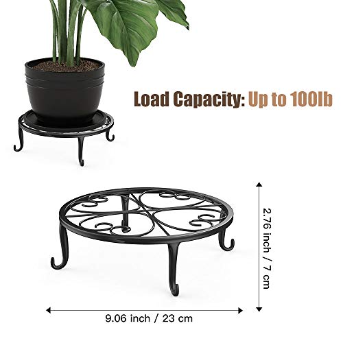 Luxspire 3Pack Outdoor Plant Stands, Metal Plant Pot Stands Heavy Duty