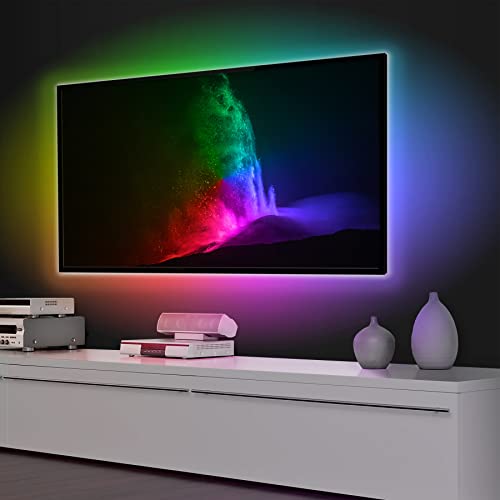 ONSTUY LED Strip Lights 6.56ft for 40-60in TV, USB LED TV Backlight Kit with Remote,RGB Color Changing - 16 Color 5050 LEDs Bias Lighting for HDTV