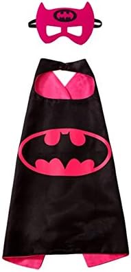 Kids Dress up Cartoon Superhero Costume with Satin Cape and Matching Felt Mask