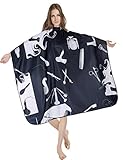 XMW Vintage Barber Cape with Snaps Black