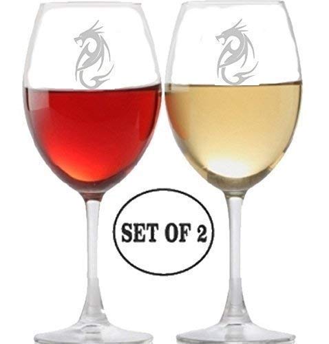 Amazon Com Dragon Long Stem Wine Glasses For Red Rose White Wine