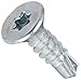 Small Parts 0608KTF Steel Self-Drilling Screw, Zinc Plated Finish, 82 Degree Flat Head, Star Drive, #2 Drill Point, #6-20 Thread Size, 1/2