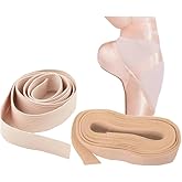Pointe Shoe Ribbons & Elastics Set fpr 4 Pairs of Pointe Shoes, Euro Pink Ribbon 10 Yards, Universal Pink Elastic 80 Inches