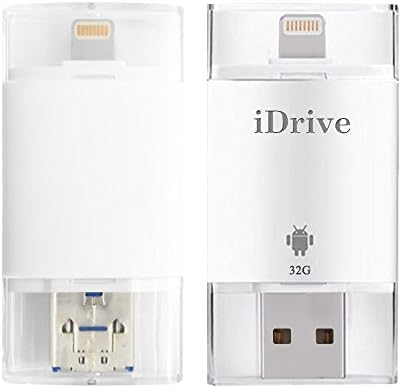 Micro USB + Lightning USB Flash Drive, HD Memory Stick for iPhone 5/5C/5S/6/6Plus/7 and Android for Adding Extra Storage to Save More Image &amp; Video (32GB)