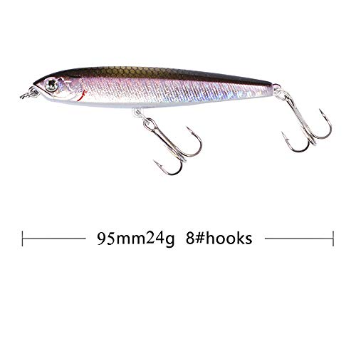 xiangen Fishing Lure Big Hard Bait Fish Bait with Three-Claw Hooked Fish Bait 3D Eye Bait Bait Drop for Bass Trout Fish One