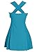 Surenow Women One Piece Skirtini Crossover Porcelain Skirted Plus Size Swimdress Bathing Suits