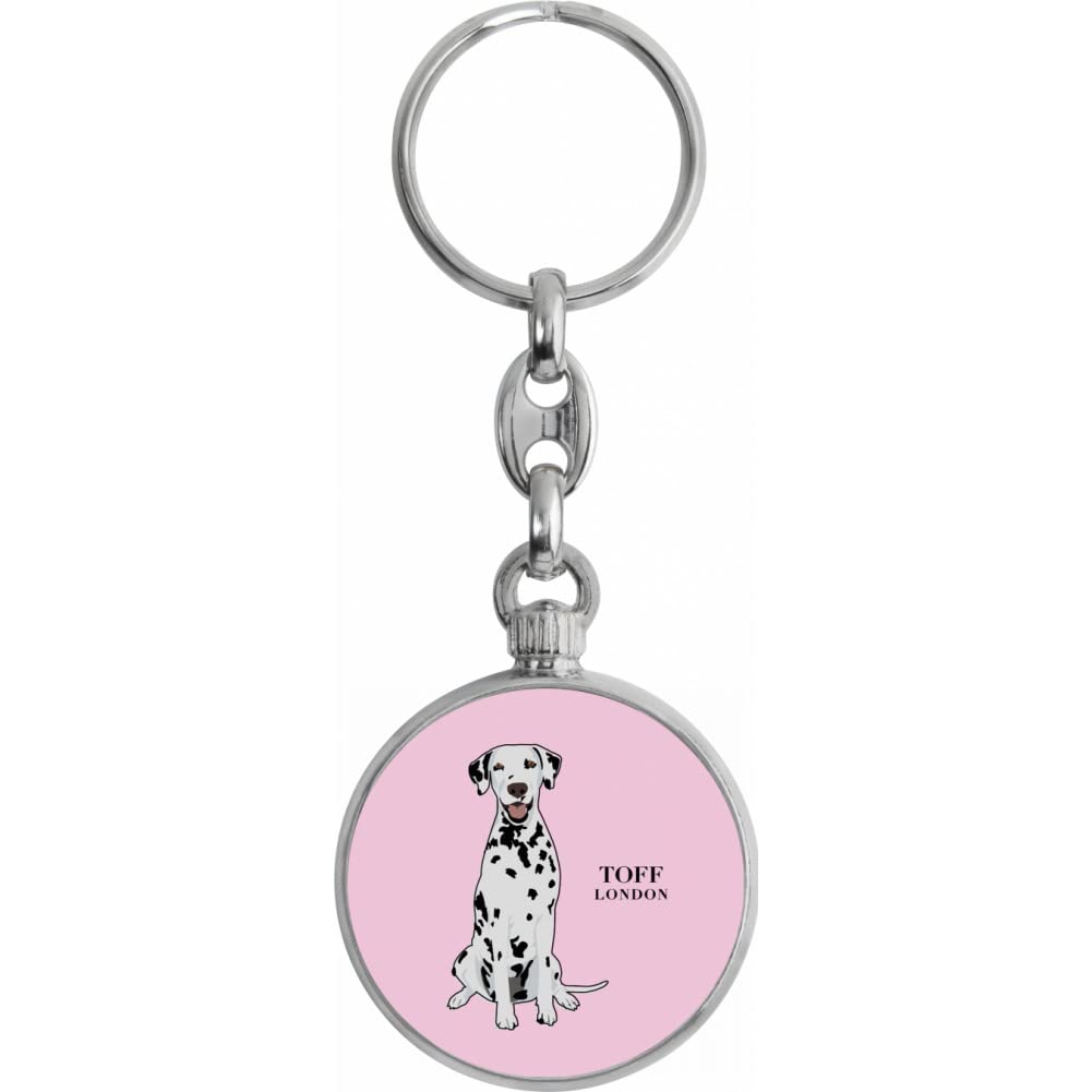 Toff London Black And White Dalmatian Dog Keyring